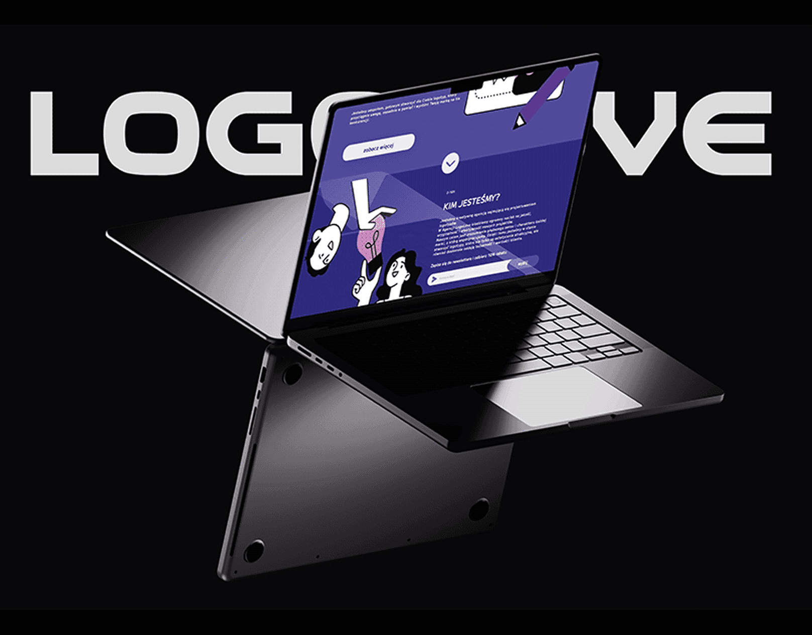 LogoLove website shown on a laptop mockup